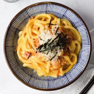 featured image of udon carbonara