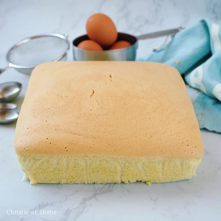 featured image of dairy-free castella cake