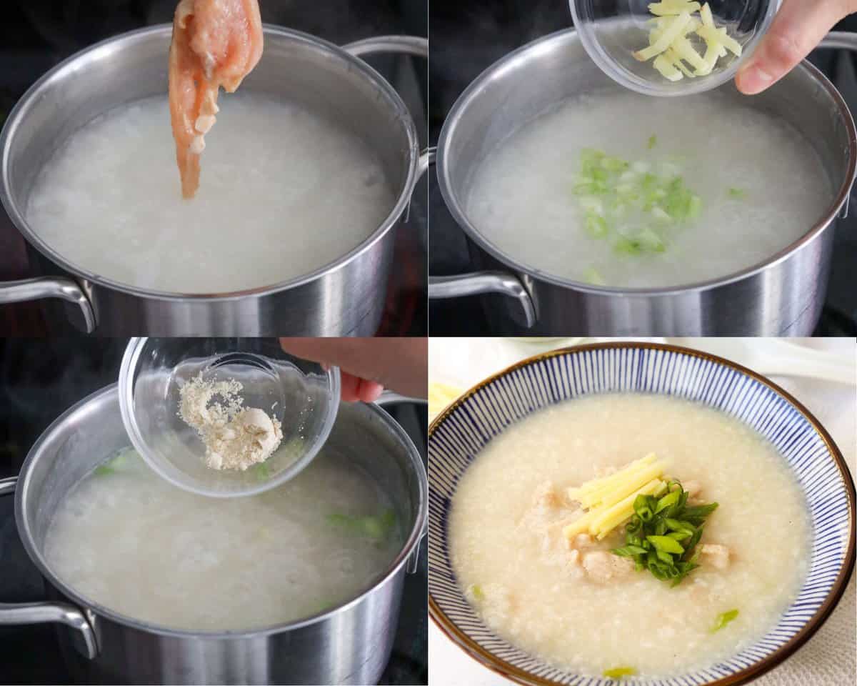 how to make chicken congee
