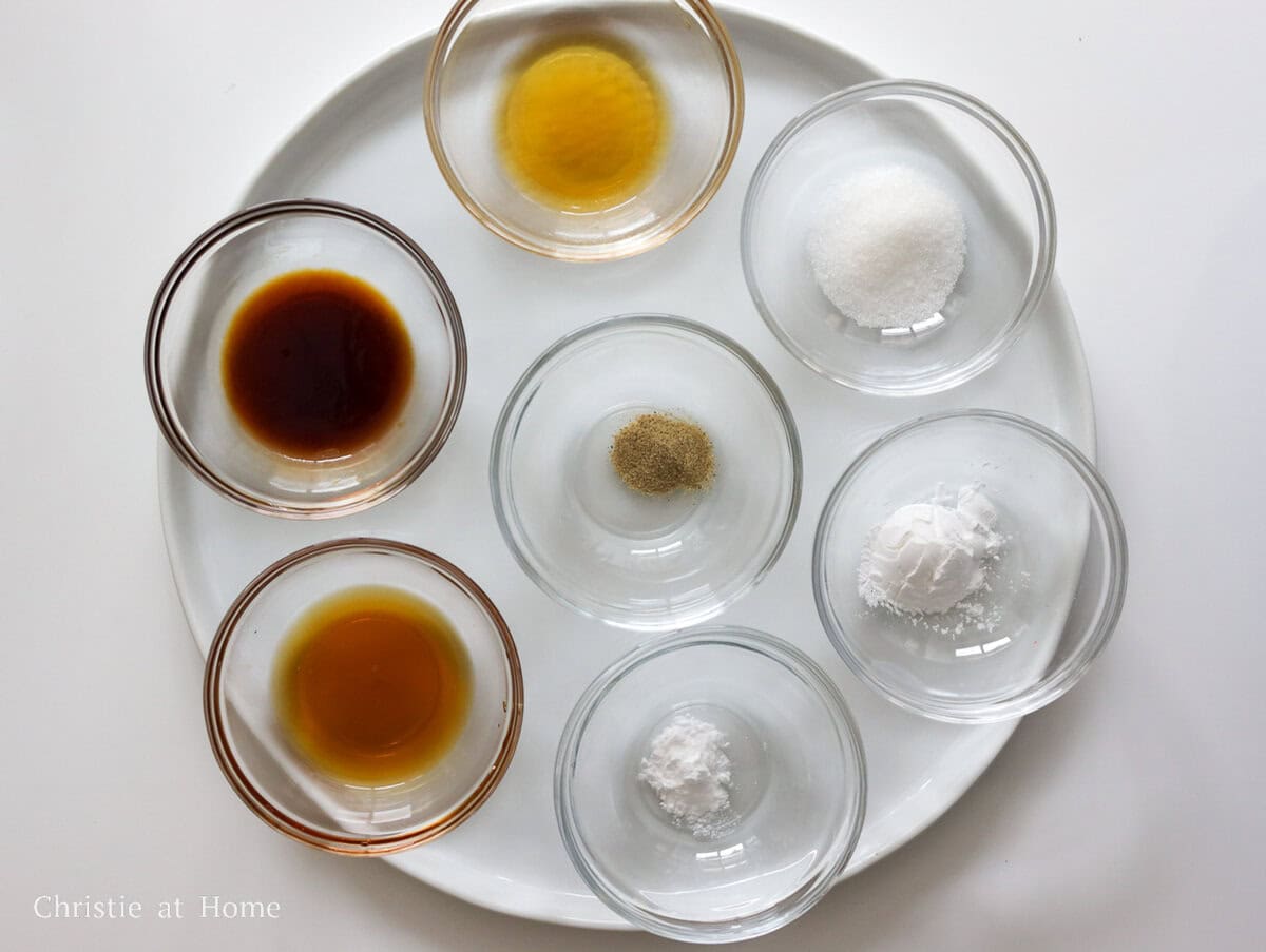 Marinade ingredients for the beef