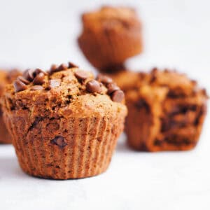 Chocolate Avocado Banana Muffins