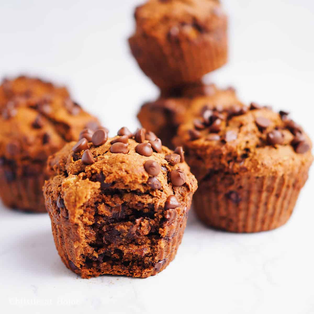 Chocolate Avocado Banana Muffins