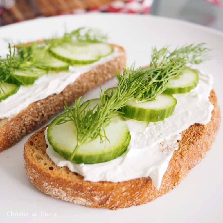 Dill Cucumber Toast