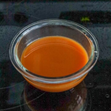 Combine sauce ingredients until sugar has dissolved.