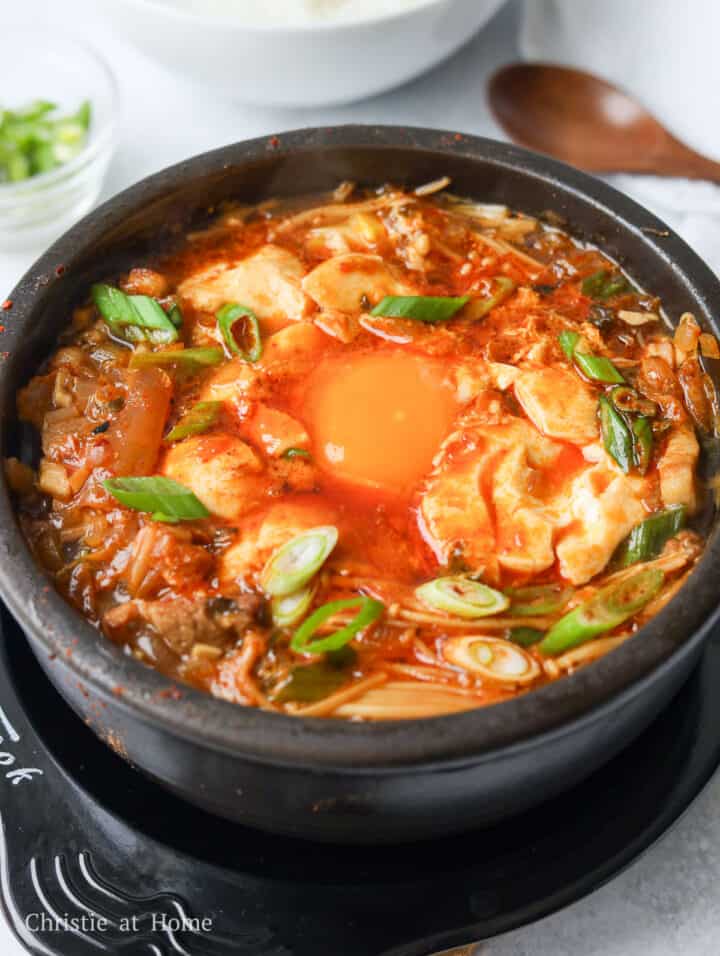 Quick & Easy Sundubu Jjigae (Korean Soft Tofu Stew) - Christie at Home