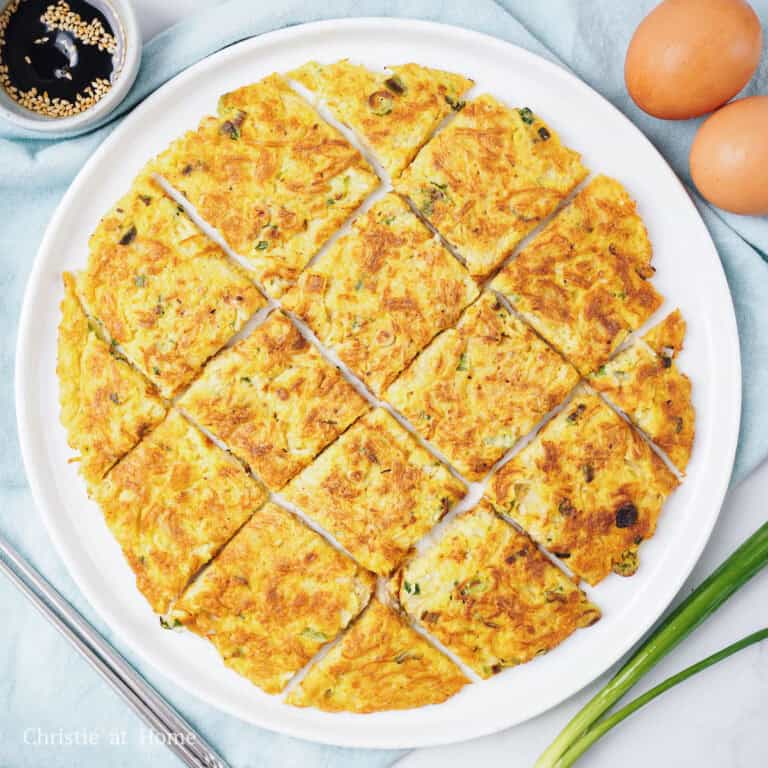 Enoki Mushroom Egg Pancake