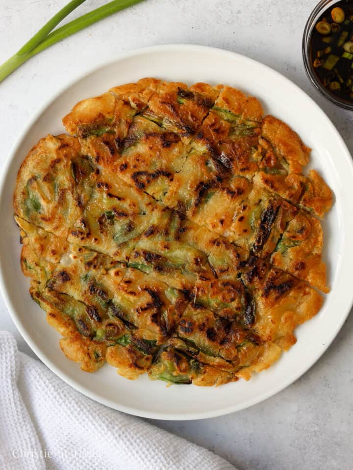 Easy 15-minute Pajeon (Korean Scallion Pancake) - Christie at Home