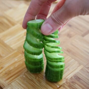 spiralized cucumbers