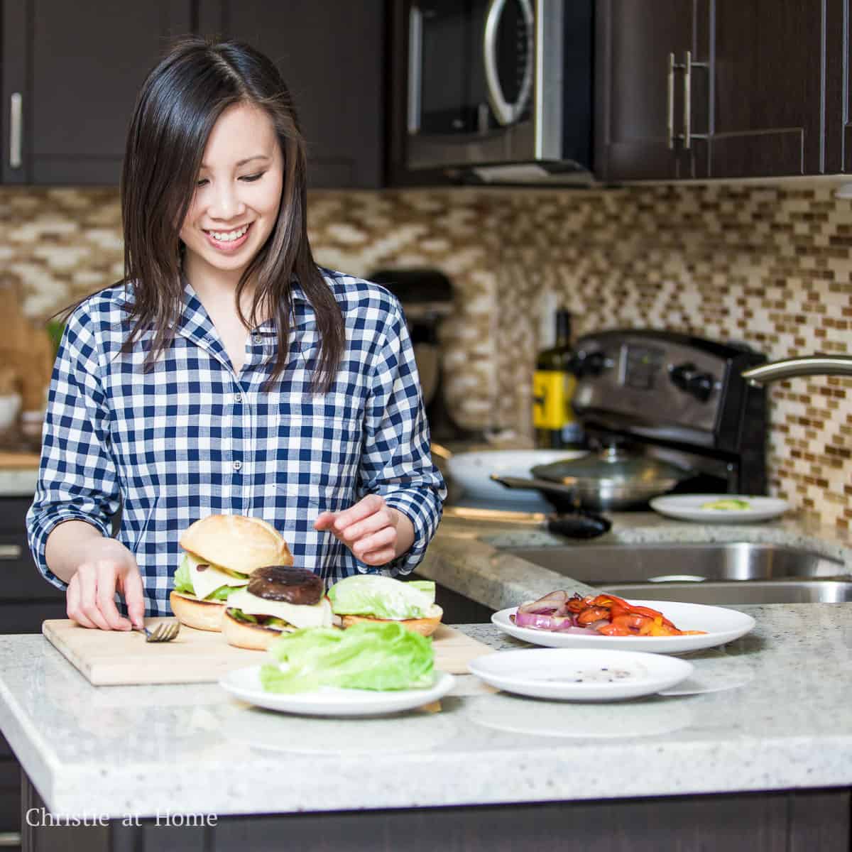 a picture of Christie Lai cooking