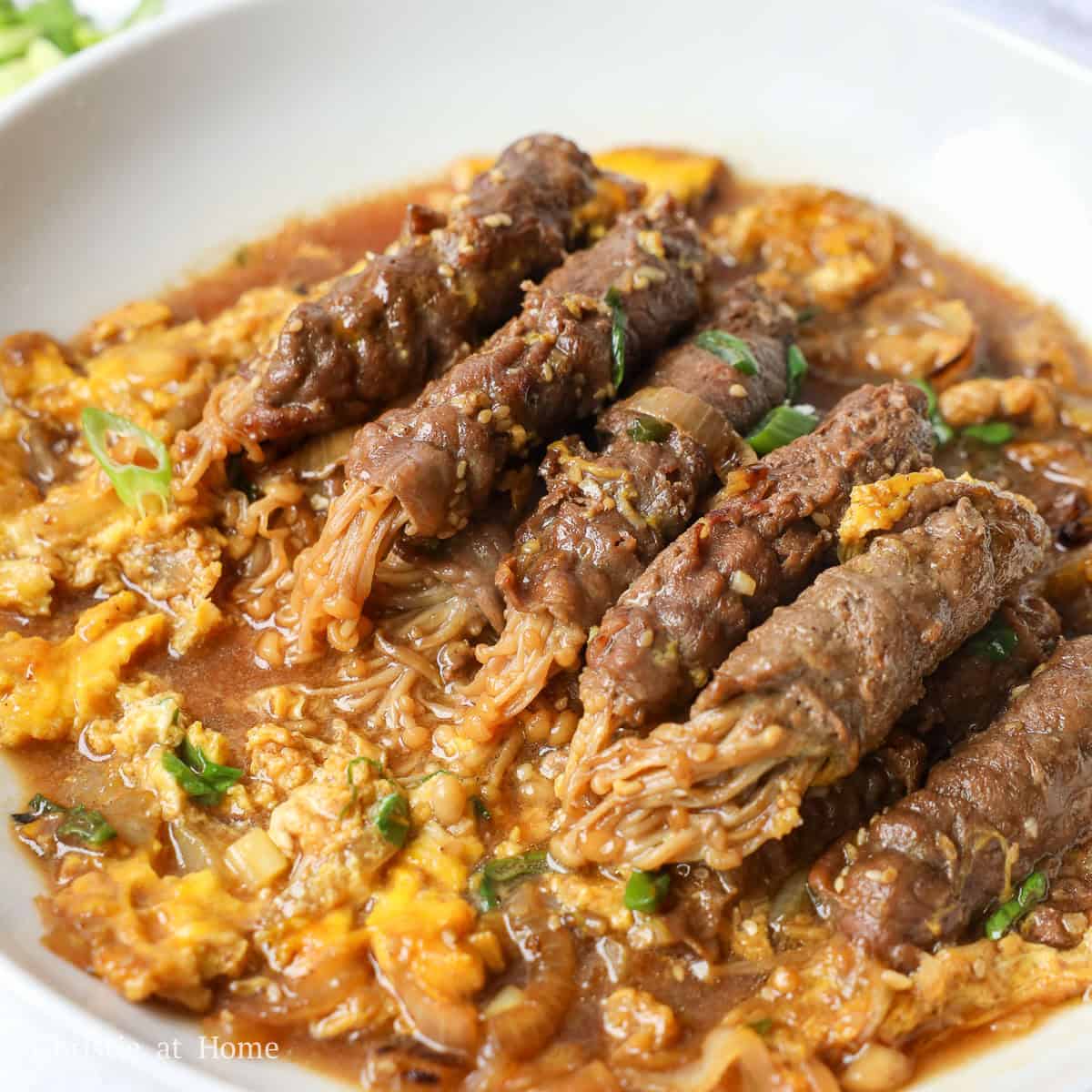 Easy 20-minute Enoki Beef Rolls - Christie at Home